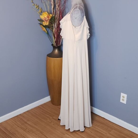 Levkoff Bridesmaid Style #7102 - Chiffon V-neck spaghetti strap gown Sz 22 NWT - Picture 7 of 16